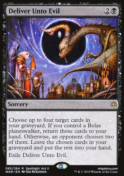 Deliver Unto Evil, War of the Spark #85, Magic: The Gathering card