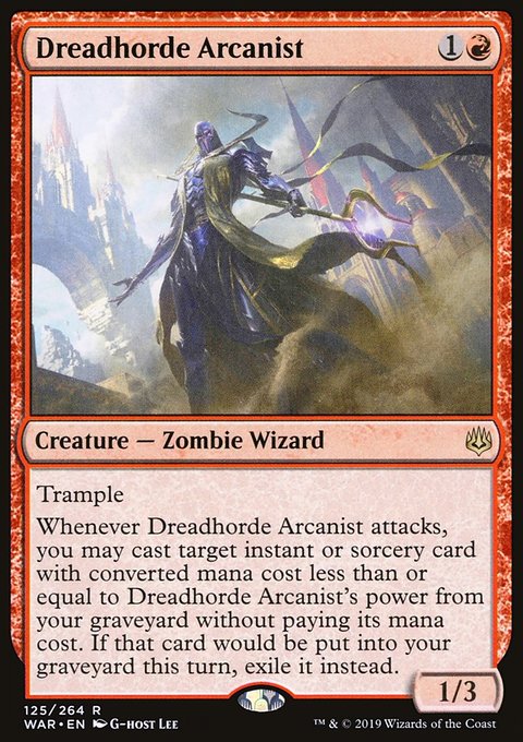 Dreadhorde Arcanist, War of the Spark #125, Magic: The Gathering card