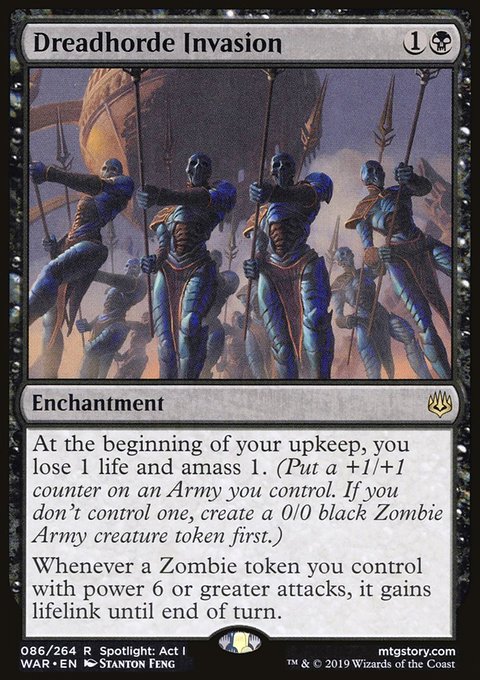 Dreadhorde Invasion, War of the Spark #86, Magic: The Gathering card