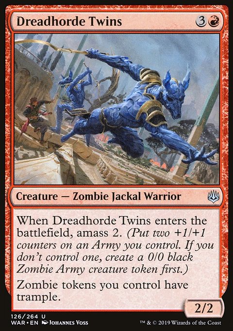 Dreadhorde Twins, War of the Spark #126, Magic: The Gathering card