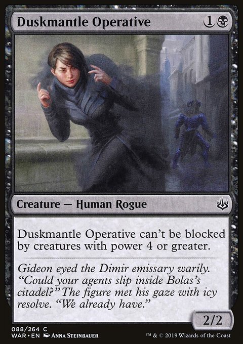 Duskmantle Operative, War of the Spark #88, Magic: The Gathering card
