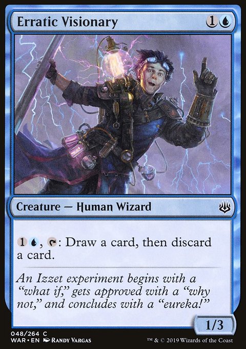 Erratic Visionary, War of the Spark #48, Magic: The Gathering card
