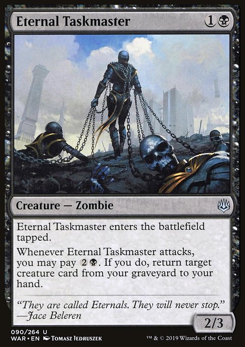 Eternal Taskmaster, War of the Spark #90, Magic: The Gathering card