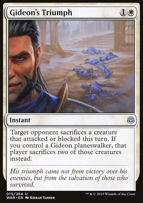 Gideon's Triumph, War of the Spark #15, Magic: The Gathering card