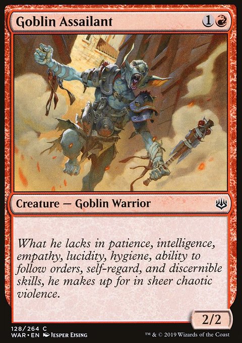Goblin Assailant, War of the Spark #128, Magic: The Gathering card