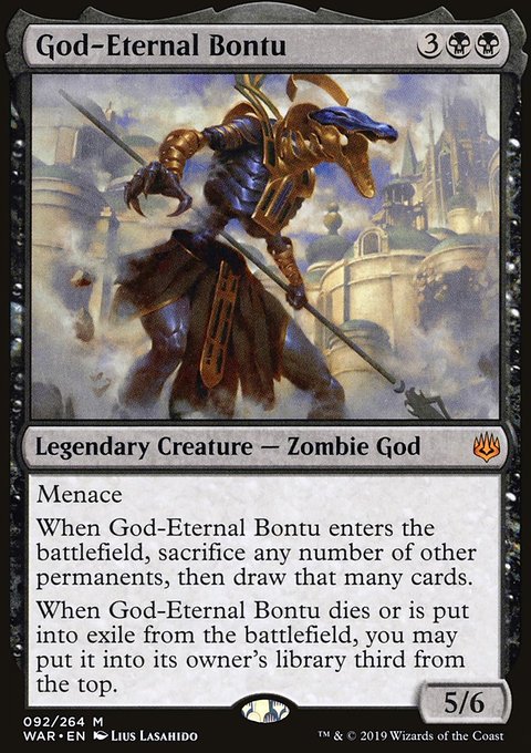 God-Eternal Bontu, War of the Spark #92, Magic: The Gathering card
