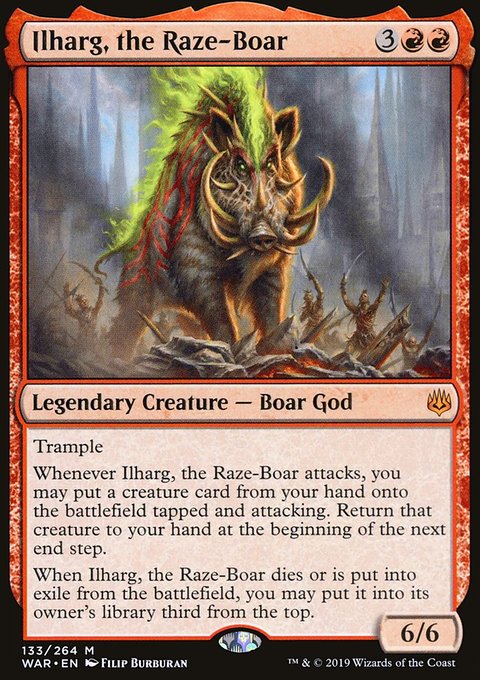 Ilharg, the Raze-Boar, War of the Spark #133, Magic: The Gathering card