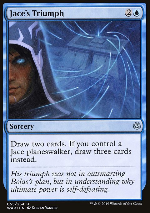 Jace's Triumph, War of the Spark #55, Magic: The Gathering card
