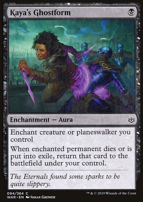 Kaya's Ghostform, War of the Spark #94, Magic: The Gathering card