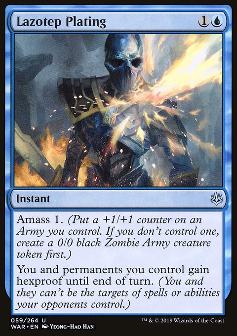 Lazotep Plating, War of the Spark #59, Magic: The Gathering card