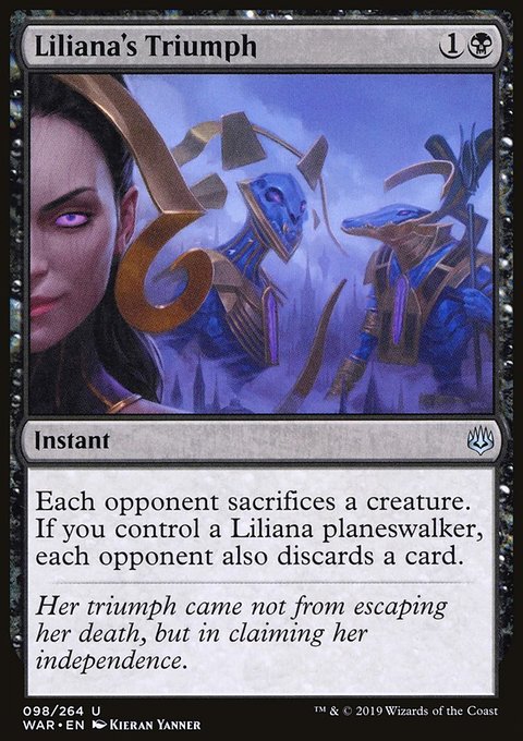 Liliana's Triumph, War of the Spark #98, Magic: The Gathering card