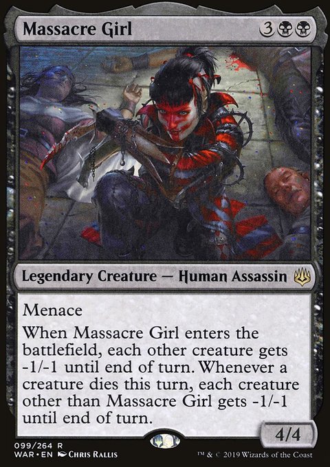 Massacre Girl, War of the Spark #99, Magic: The Gathering card