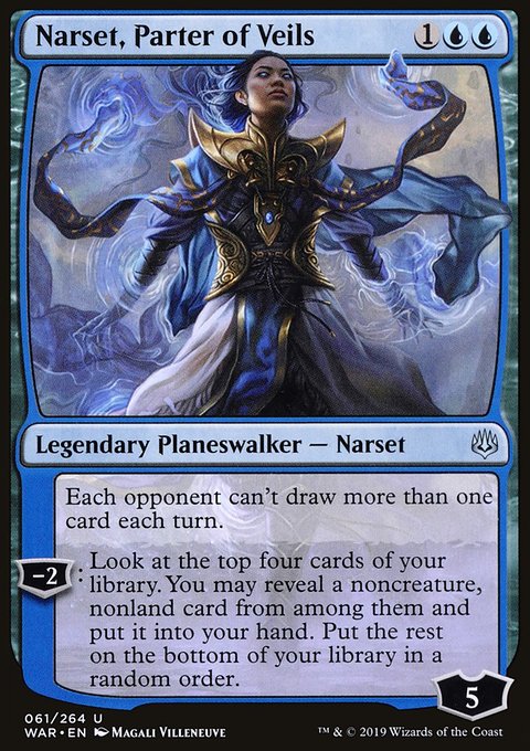 Narset, Parter of Veils, War of the Spark #61, Magic: The Gathering card