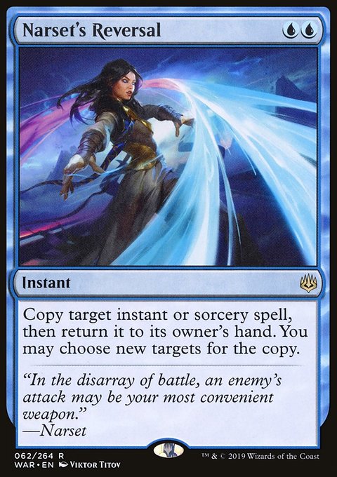 Narset's Reversal, War of the Spark #62, Magic: The Gathering card