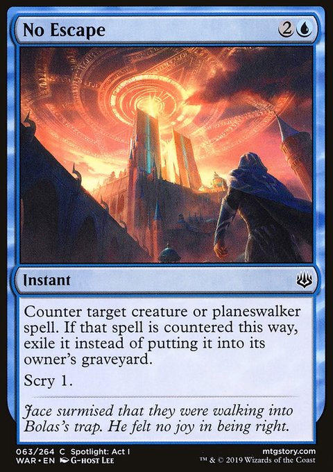 No Escape, War of the Spark #63, Magic: The Gathering card