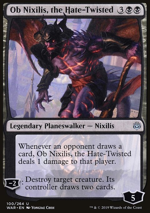 Ob Nixilis, the Hate-Twisted, War of the Spark #100, Magic: The Gathering card