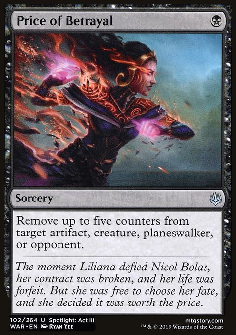 Price of Betrayal, War of the Spark #102, Magic: The Gathering card