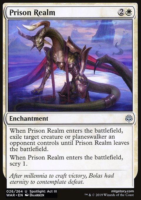Prison Realm, War of the Spark #26, Magic: The Gathering card