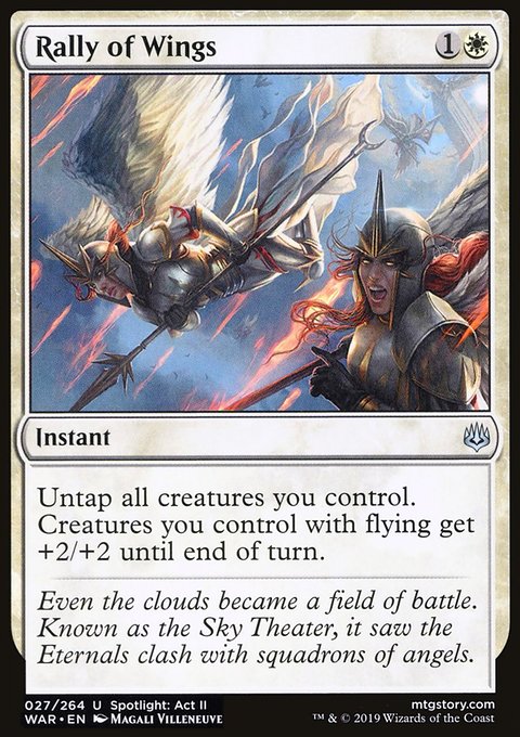 Rally of Wings, War of the Spark #27, Magic: The Gathering card