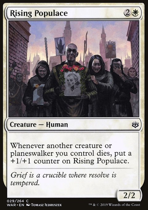 Rising Populace, War of the Spark #29, Magic: The Gathering card