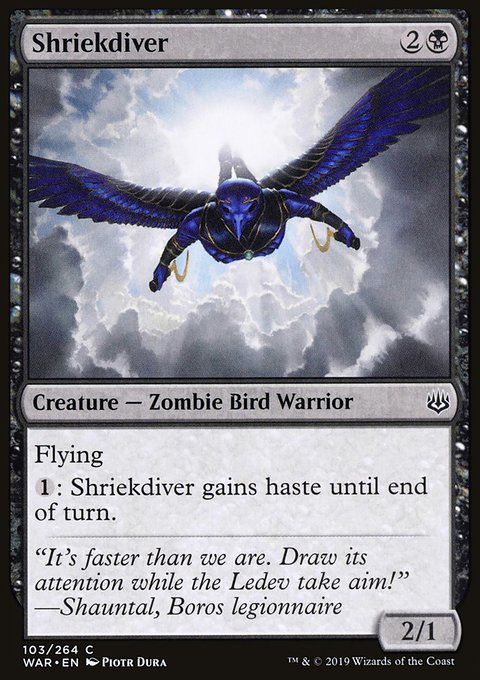 Shriekdiver, War of the Spark #103, Magic: The Gathering card