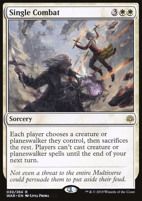 Single Combat, War of the Spark #30, Magic: The Gathering card