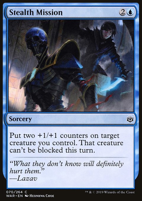 Stealth Mission, War of the Spark #70, Magic: The Gathering card