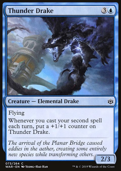 Thunder Drake, War of the Spark #73, Magic: The Gathering card