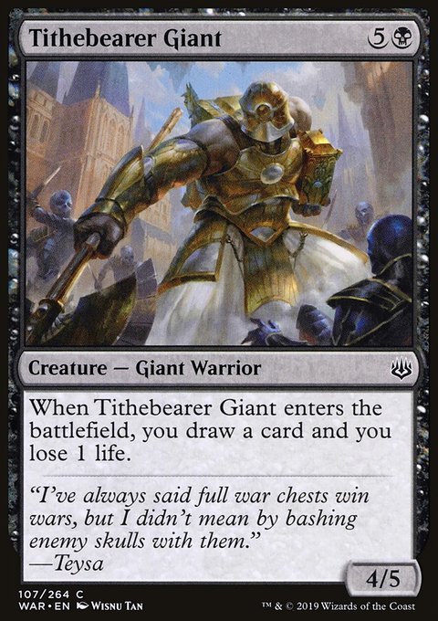 Tithebearer Giant, War of the Spark #107, Magic: The Gathering card