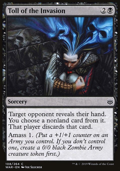 Toll of the Invasion, War of the Spark #108, Magic: The Gathering card