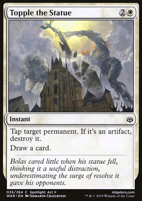 Topple the Statue, War of the Spark #35, Magic: The Gathering card
