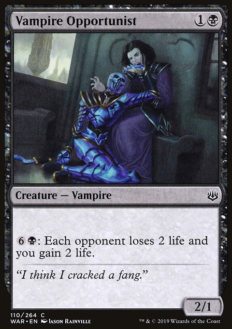 Vampire Opportunist, War of the Spark #110, Magic: The Gathering card