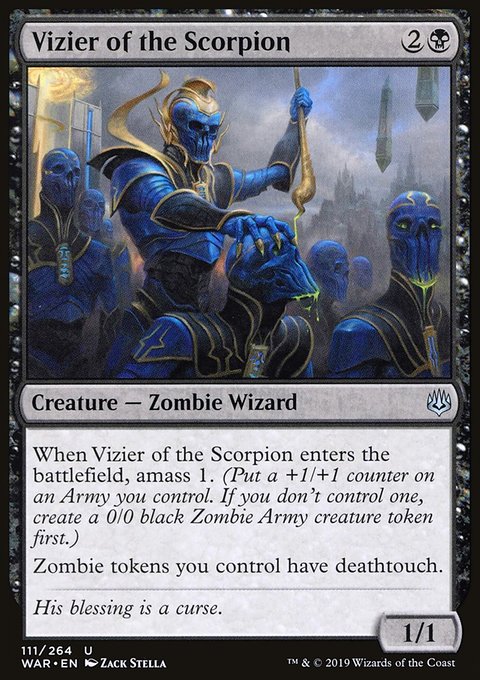 Vizier of the Scorpion, War of the Spark #111, Magic: The Gathering card