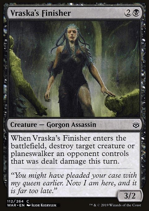 Vraska's Finisher, War of the Spark #112, Magic: The Gathering card