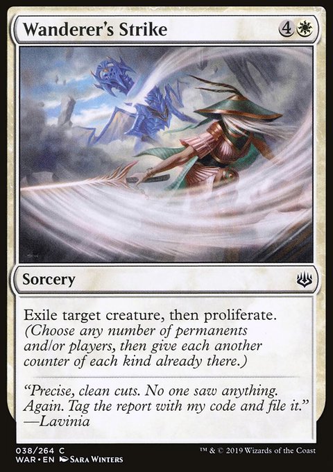 Wanderer's Strike, War of the Spark #38, Magic: The Gathering card