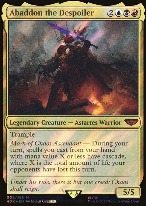 Abaddon the Despoiler, Warhammer 40,000 Commander #2, Magic: The Gathering card