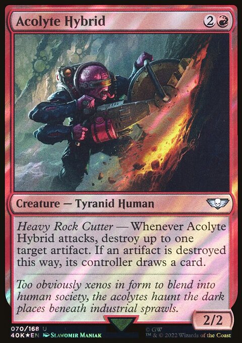 Acolyte Hybrid, Warhammer 40,000 Commander #70, Magic: The Gathering card