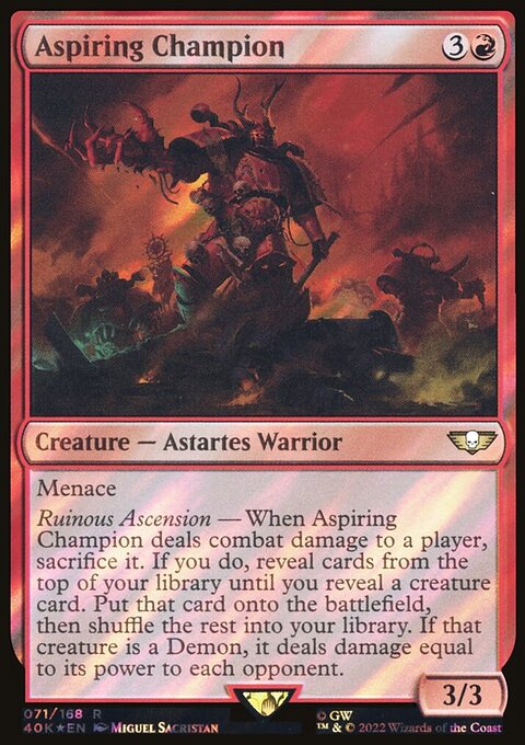 Aspiring Champion, Warhammer 40,000 Commander #71★, Magic: The Gathering card