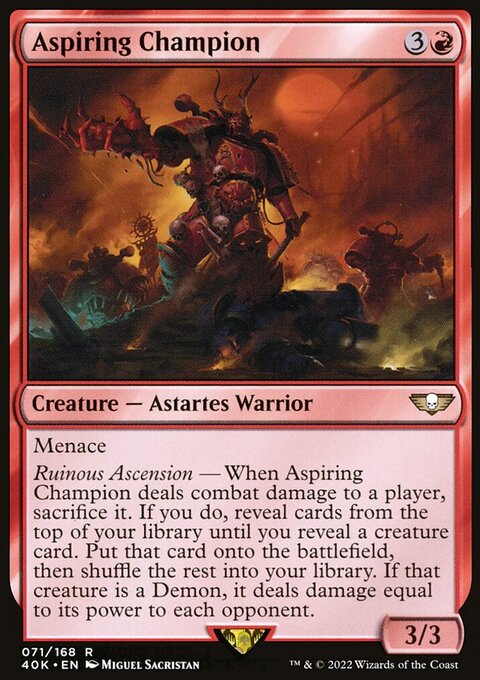 Aspiring Champion, Warhammer 40,000 Commander #71, Magic: The Gathering card