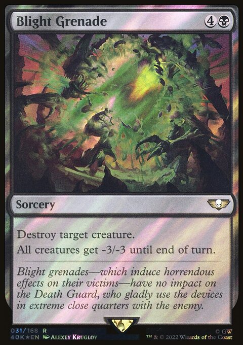 Blight Grenade, Warhammer 40,000 Commander #31, Magic: The Gathering card
