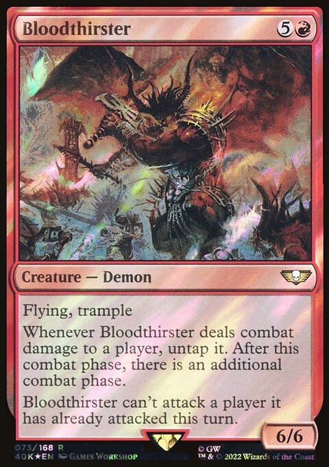 Bloodthirster, Warhammer 40,000 Commander #73, Magic: The Gathering card