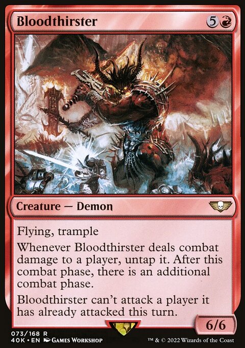 Bloodthirster, Warhammer 40,000 Commander #73★, Magic: The Gathering card