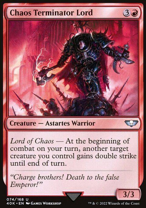 Chaos Terminator Lord, Warhammer 40,000 Commander #74, Magic: The Gathering card