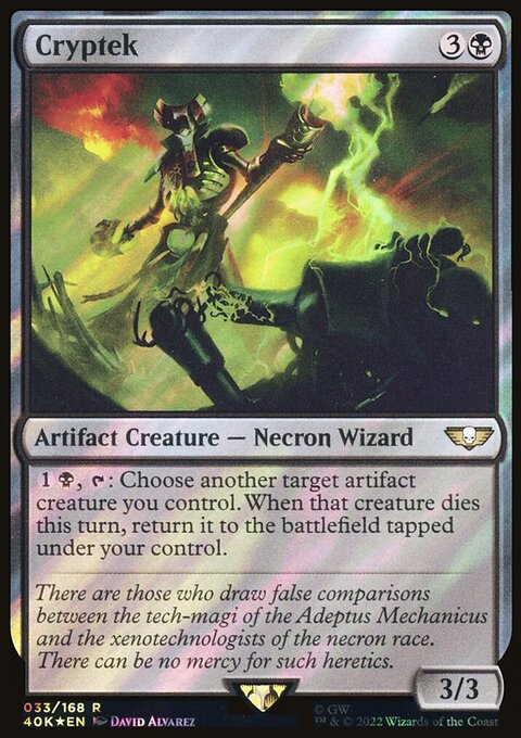 Cryptek, Warhammer 40,000 Commander #33, Magic: The Gathering card