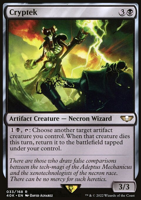 Cryptek, Warhammer 40,000 Commander #33★, Magic: The Gathering card