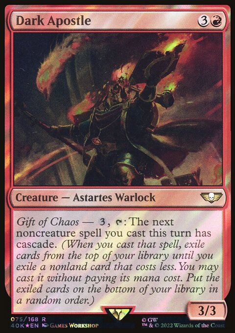 Dark Apostle, Warhammer 40,000 Commander #75★, Magic: The Gathering card