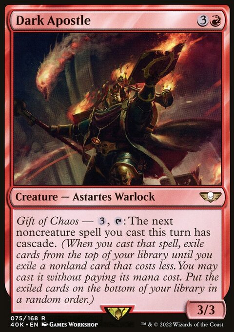 Dark Apostle, Warhammer 40,000 Commander #75, Magic: The Gathering card