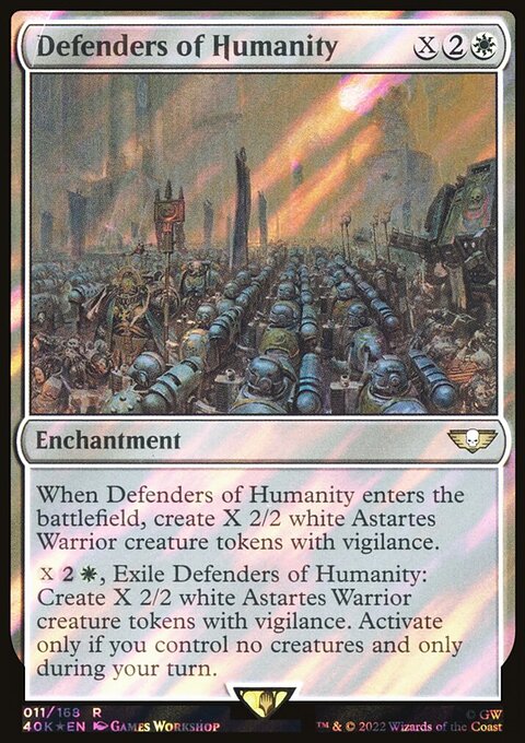Defenders of Humanity, Warhammer 40,000 Commander #11, Magic: The Gathering card