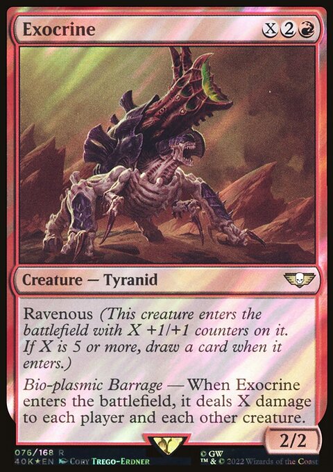 Exocrine, Warhammer 40,000 Commander #76, Magic: The Gathering card