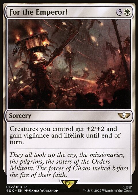 For the Emperor!, Warhammer 40,000 Commander #12, Magic: The Gathering card